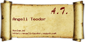 Angeli Teodor névjegykártya